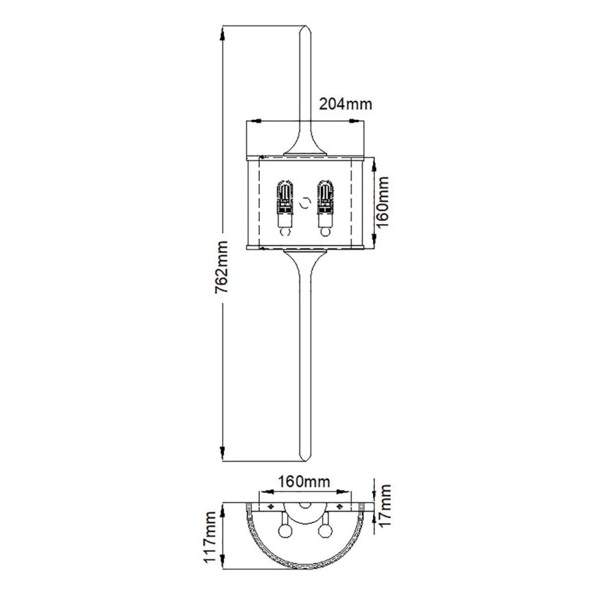 Kichler - LED Zidna svjetiljka za kupaonicu 2xG9/3,5W/230V IP44