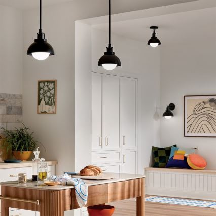 Kichler - Zidna lampa NIVA 1xE27/40W/230V crna