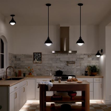 Kichler - Zidna lampa NIVA 1xE27/40W/230V crna