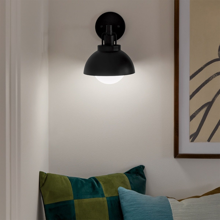 Kichler - Zidna lampa NIVA 1xE27/40W/230V crna