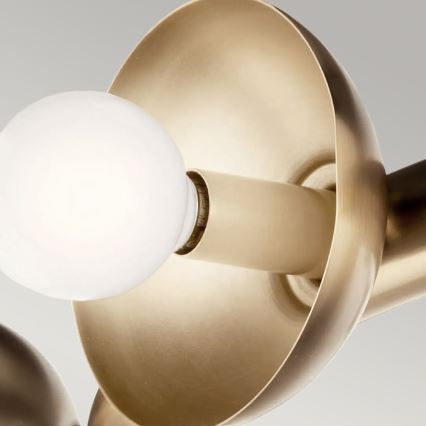 Kichler - Luster na sajli PALTA 9xE14/40W/230V zlatna