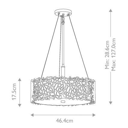 Kichler - Viseći luster SILVER CORAL 3xE27/100W/230V mat krom