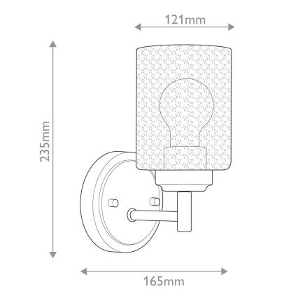 Kichler - Zidna lampa WINSLOW 1xE27/60W/230V mesing
