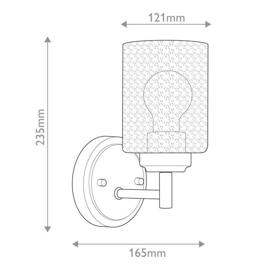 Kichler - Zidna lampa WINSLOW 1xE27/60W/230V mesing