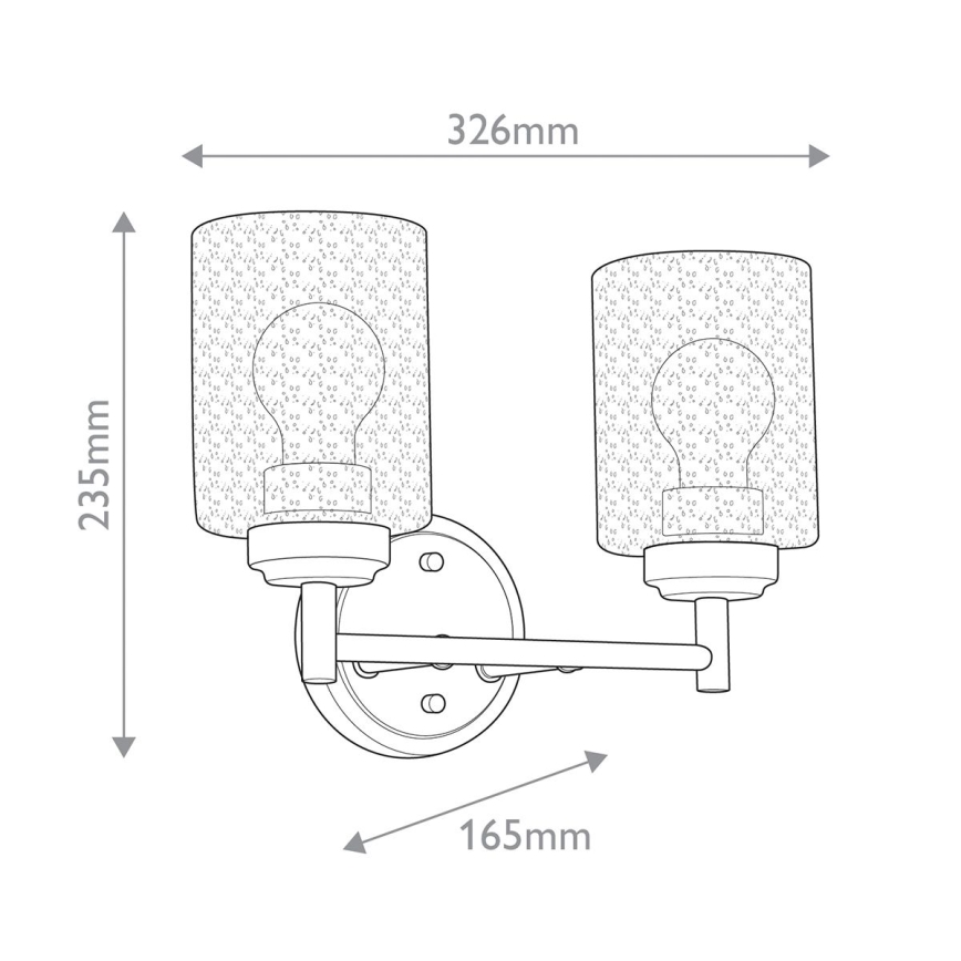 Kichler - Zidna lampa WINSLOW 2xE27/60W/230V mesing