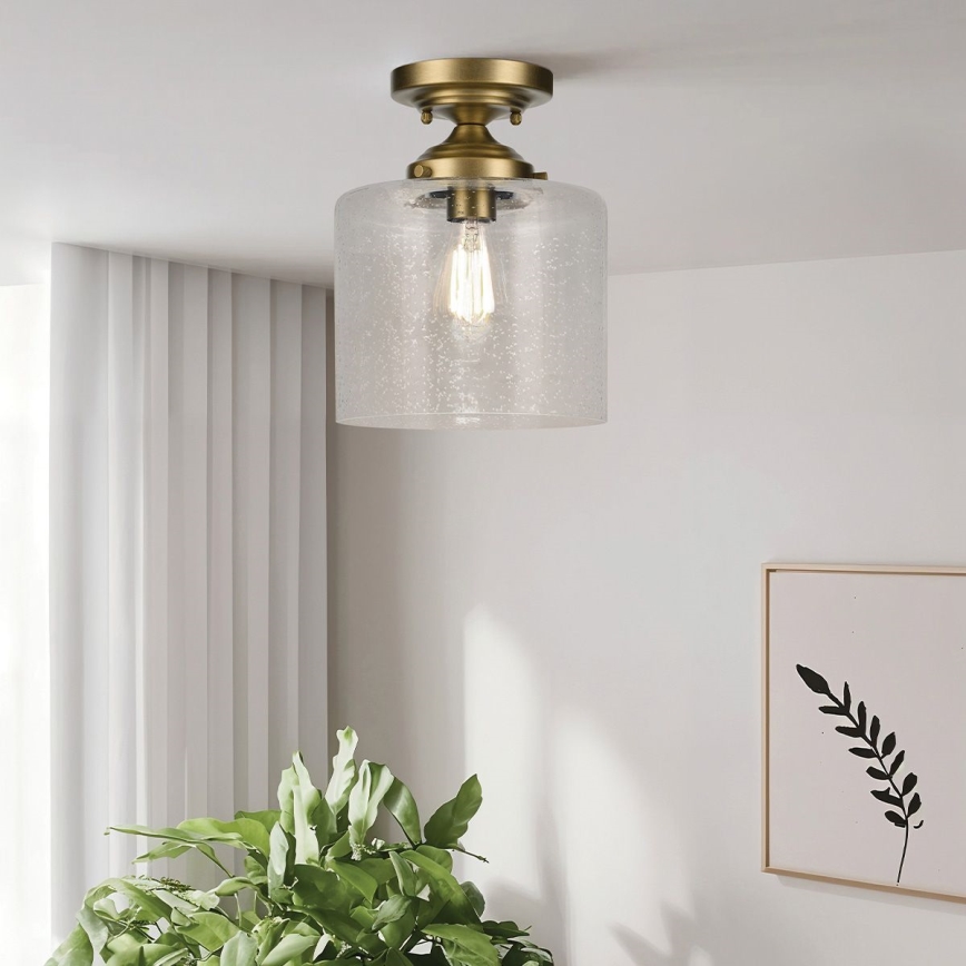 Kichler - Stropna svjetiljka WINSLOW 1xE27/60W/230V pr. 21,6 cm mesing
