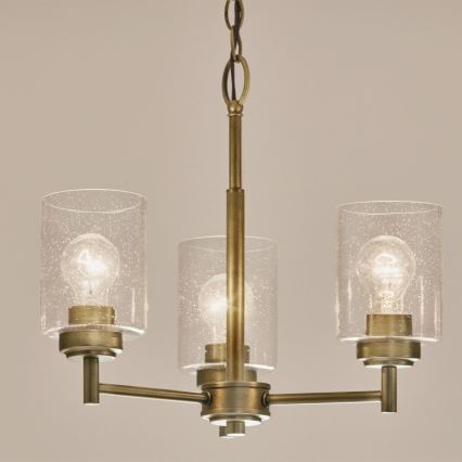 Kichler - Luster na lancu WINSLOW 3xE27/60W/230V pr. 45,8 cm mesing