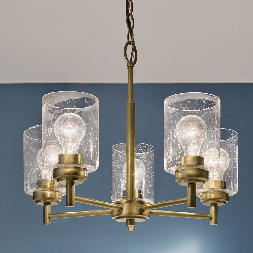 Kichler - Luster na lancu WINSLOW 5xE27/60W/230V pr. 50,2 cm mesing
