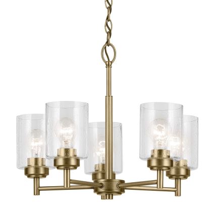 Kichler - Luster na lancu WINSLOW 5xE27/60W/230V pr. 50,2 cm mesing