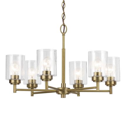 Kichler - Luster na lancu WINSLOW 6xE27/60W/230V pr. 66 cm mesing