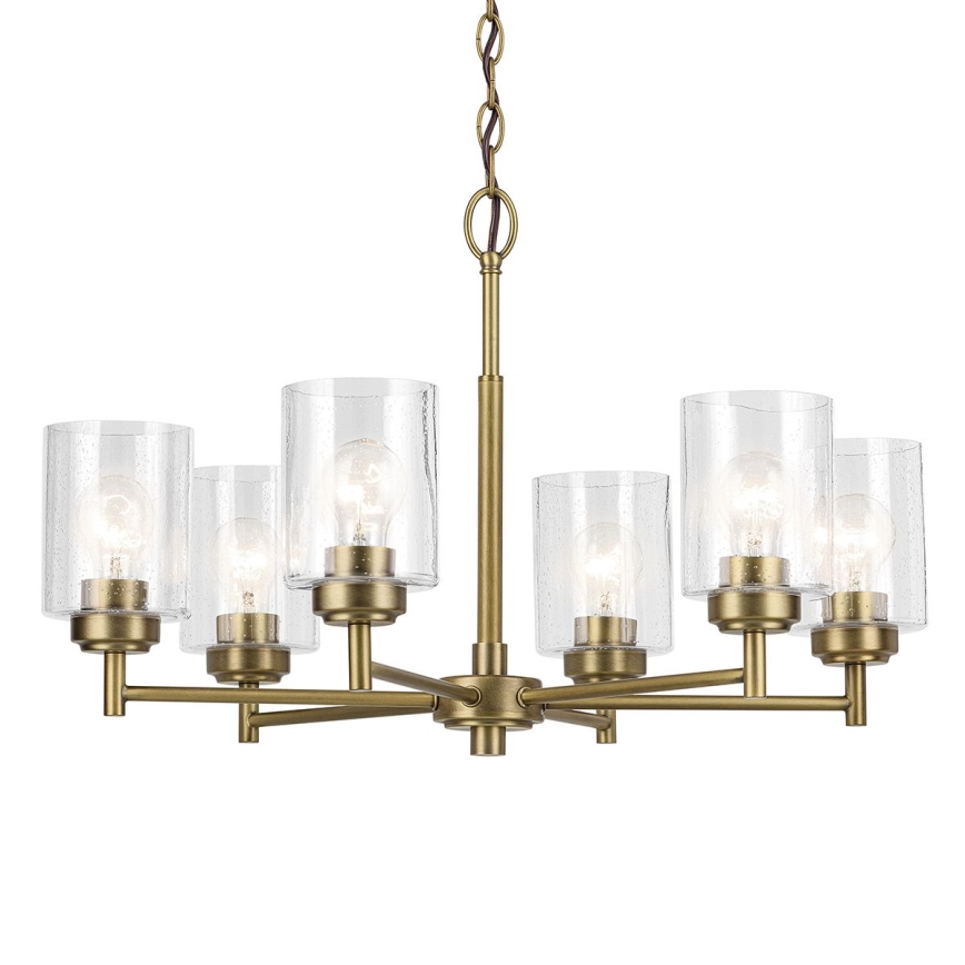 Kichler - Luster na lancu WINSLOW 6xE27/60W/230V pr. 66 cm mesing