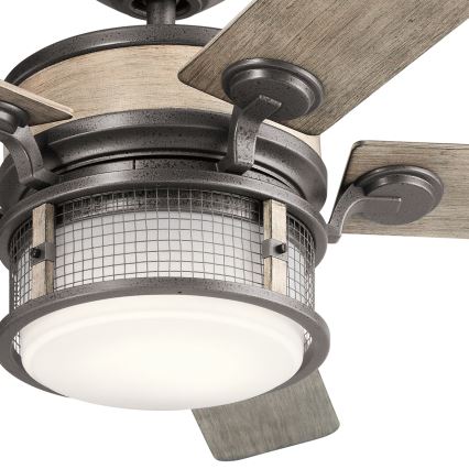 Kichler - LED Prigušivi stropni ventilator AHRENDALE LED/10W/230V IP44 + daljinski upravljač