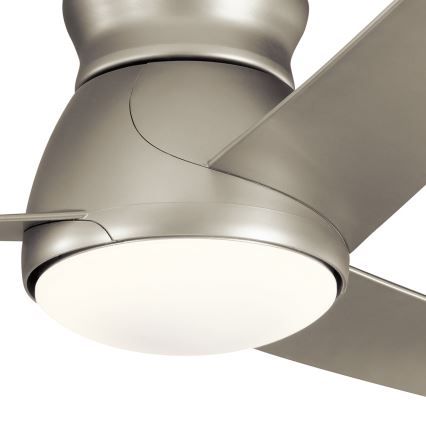 Kichler - LED Prigušivi stropni ventilator ERIS LED/10W/230V mat krom IP44 + daljinski upravljač
