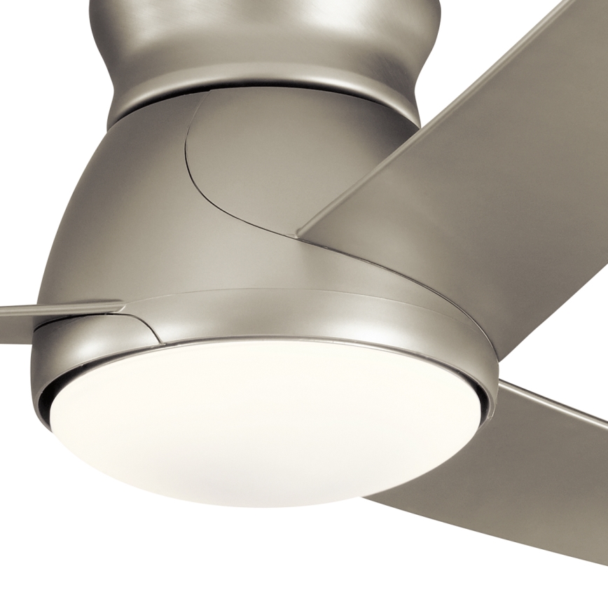 Kichler - LED Prigušivi stropni ventilator ERIS LED/10W/230V mat krom IP44 + daljinski upravljač