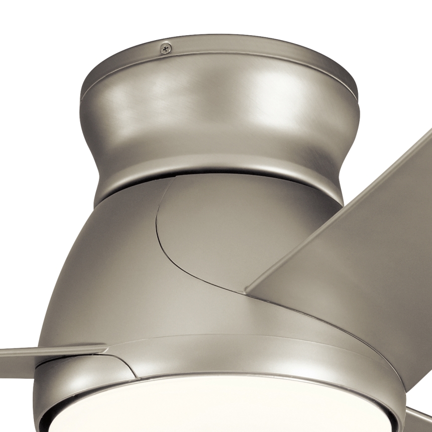 Kichler - LED Prigušivi stropni ventilator ERIS LED/10W/230V mat krom IP44 + daljinski upravljač