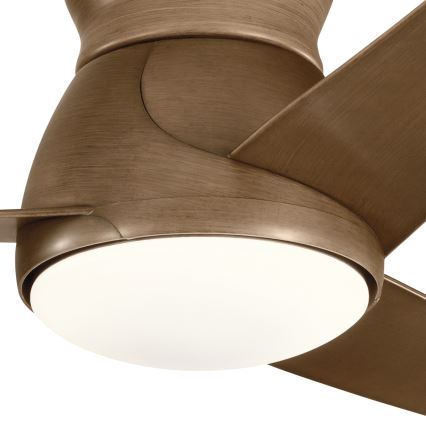 Kichler - LED Prigušivi stropni ventilator ERIS LED/10W/230V bronca IP44 + daljinski upravljač