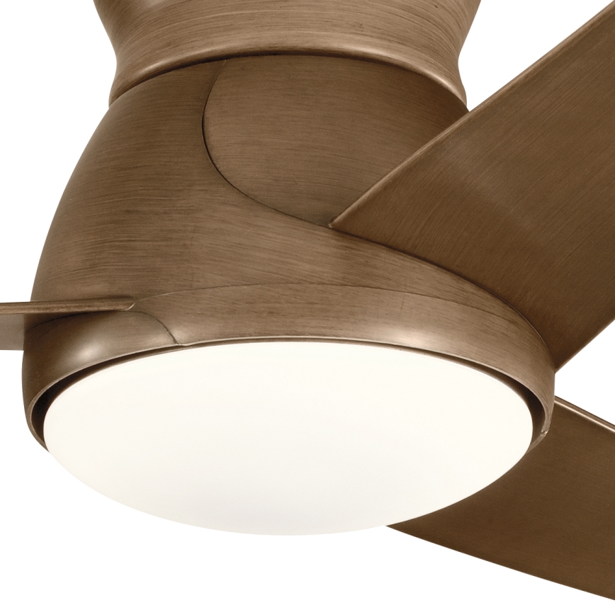 Kichler - LED Prigušivi stropni ventilator ERIS LED/10W/230V bronca IP44 + daljinski upravljač