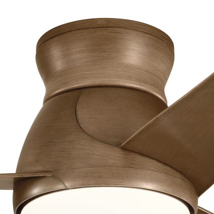 Kichler - LED Prigušivi stropni ventilator ERIS LED/10W/230V bronca IP44 + daljinski upravljač