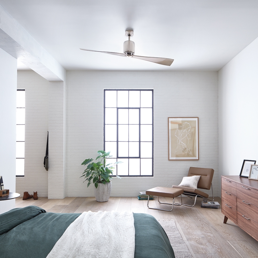 Kichler - Stropni ventilator FERRON sjajni krom + daljinski upravljač