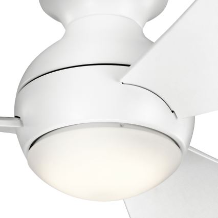 Kichler - LED Prigušivi stropni ventilator SOLA LED/10W/230V IP23 bijela + daljinski upravljač