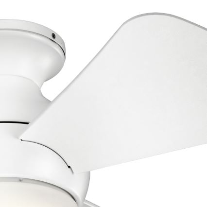 Kichler - LED Prigušivi stropni ventilator SOLA LED/10W/230V IP23 bijela + daljinski upravljač