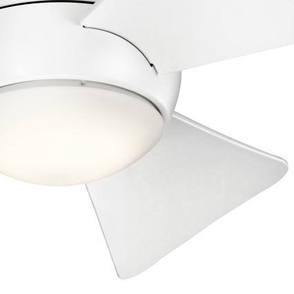 Kichler - LED Prigušivi stropni ventilator SOLA LED/10W/230V IP23 bijela + daljinski upravljač