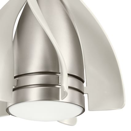 Kichler - LED Prigušivi stropni ventilator TERNA LED/10W/230V mat krom/bijela + daljinski upravljač