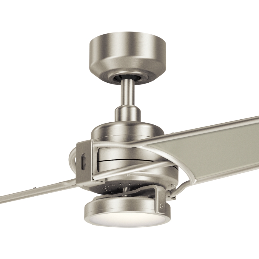 Kichler - LED Prigušivi stropni ventilator XETY LED/10W/230V  mat krom/srebrna + daljinski upravljač