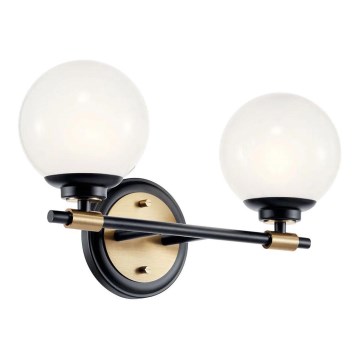 Kichler - LED kupaonsko zidno svjetlo BENNO 2xLED/3W/230V crno/zlatno IP44