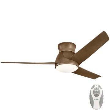 Kichler - LED Prigušivi stropni ventilator ERIS LED/10W/230V bronca IP44 + daljinski upravljač