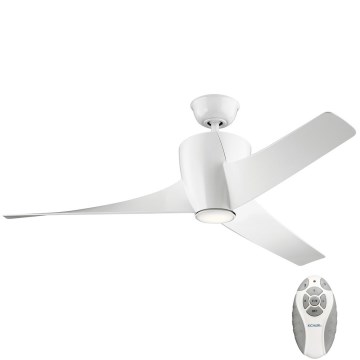 Kichler - LED Prigušivi stropni ventilator PHREE LED/10W/230V bijela + daljinski upravljač