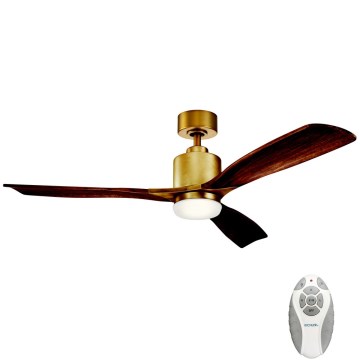 Kichler - LED Prigušivi stropni ventilator RIDLEY LED/14W/230V trešnja + daljinski upravljač