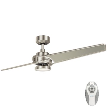 Kichler - LED Prigušivi stropni ventilator XETY LED/10W/230V  mat krom/srebrna + daljinski upravljač