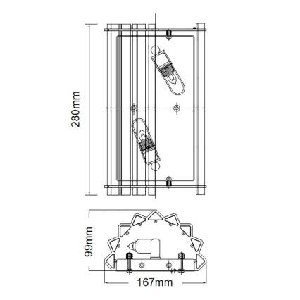 Kichler - LED Zidna svjetiljka za kupaonicu CRYSTAL SKYE 2xG9/3W/230V IP44
