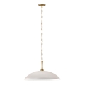 Kichler - Luster na lancu DELAROSA 1xE27/60W/230V bijela/mesing