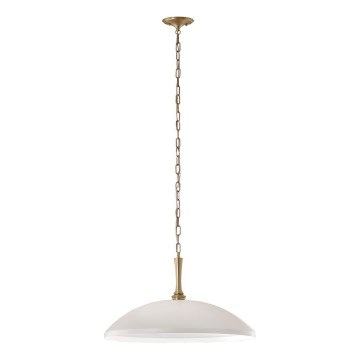 Kichler - Luster na lancu DELAROSA 1xE27/60W/230V bijela/mesing