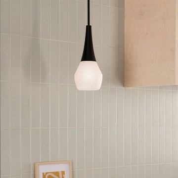 Kichler - Luster na šipci DEELA 1xE27/60W/230V ø 17,8 cm crna