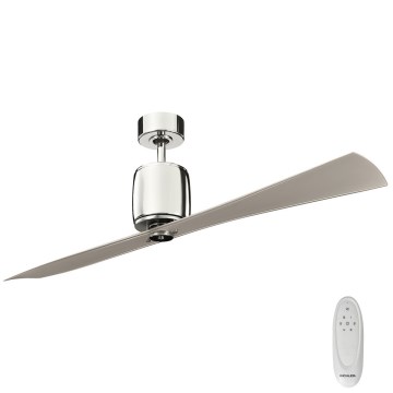 Kichler - Stropni ventilator FERRON sjajni krom + daljinski upravljač