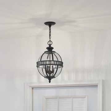 Kichler - Vanjska lampa na lancu HALLERON 3xE14/60W/230V IP44