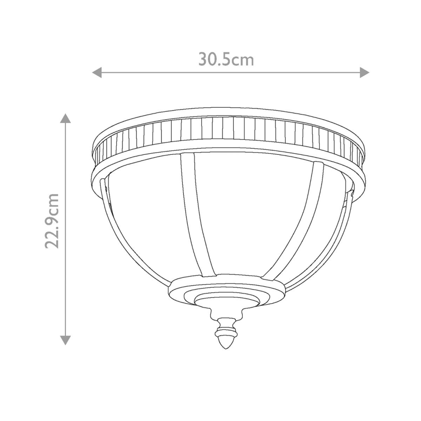 Kichler - Vanjska stropna svjetiljka HALLERON 3xE14/40W/230V IP44 antracit