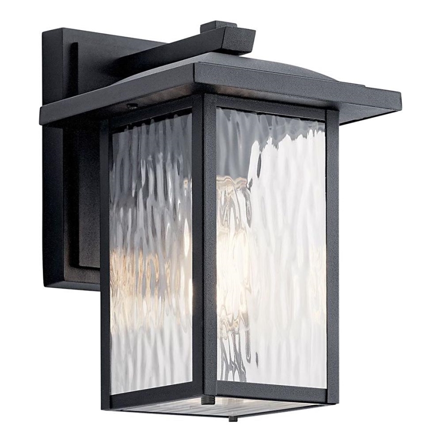 Kichler - Vanjska zidna svjetiljka CAPPANNA 1xE27/60W/230V IP44 crna