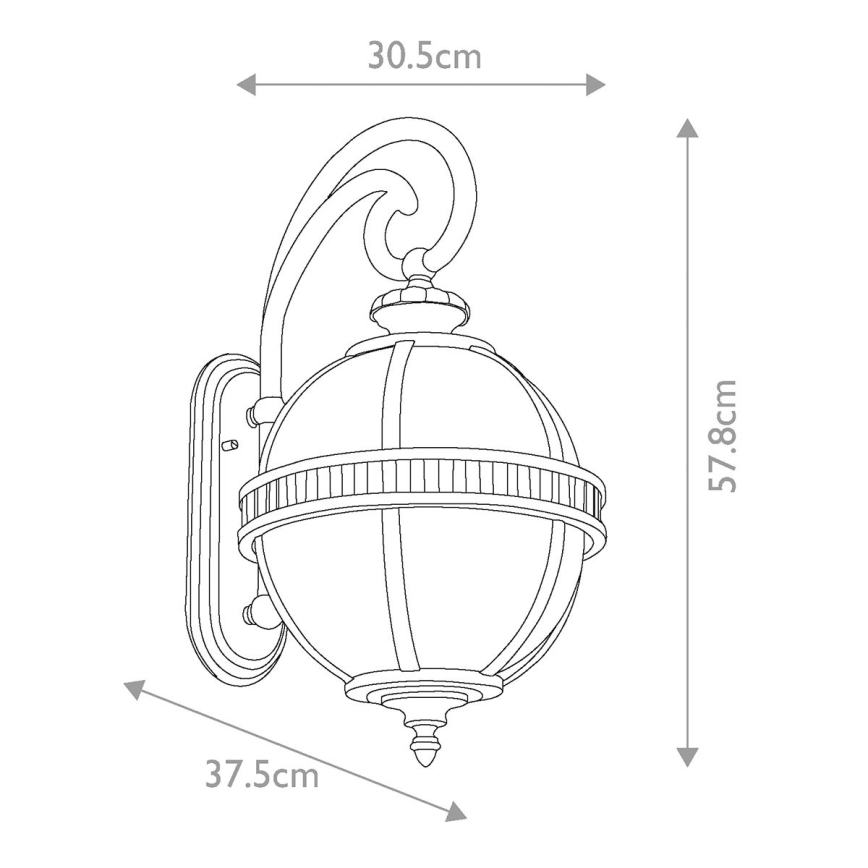 Kichler - Vanjska zidna svjetiljka HALLERON 3xE14/60W/230V IP44