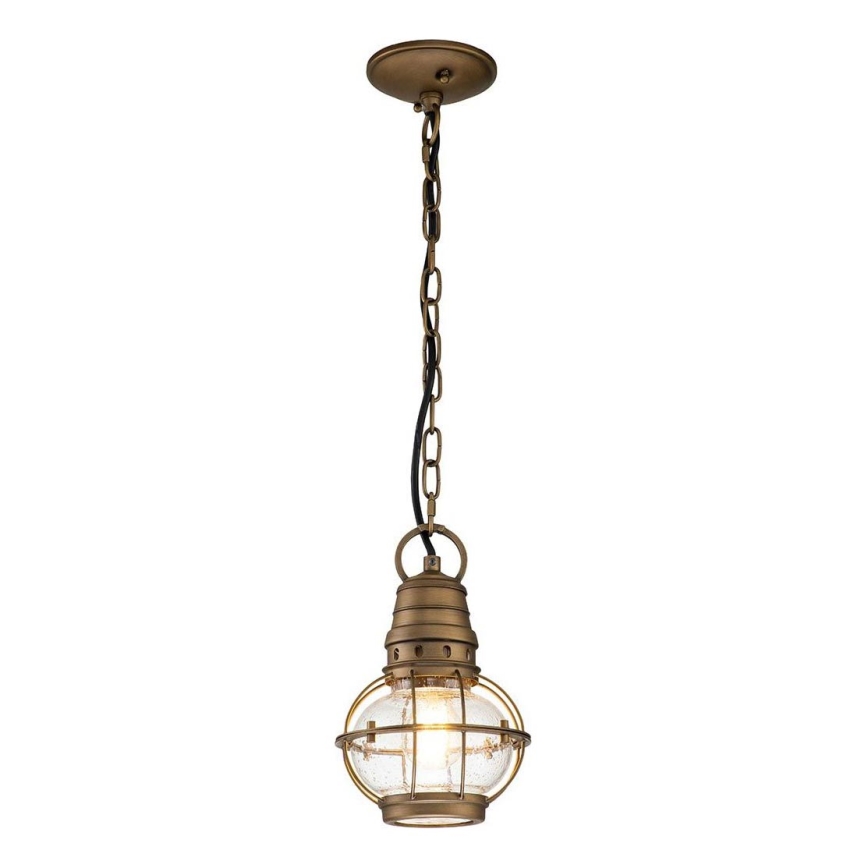 Kichler - Vanjski luster na lancu BRIDGE POINT 1xE27/60W/230V IP44 brončani