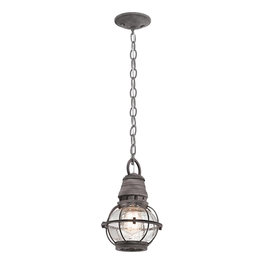 Kichler - Vanjski luster na lancu BRIDGE POINT 1xE27/60W/230V IP44