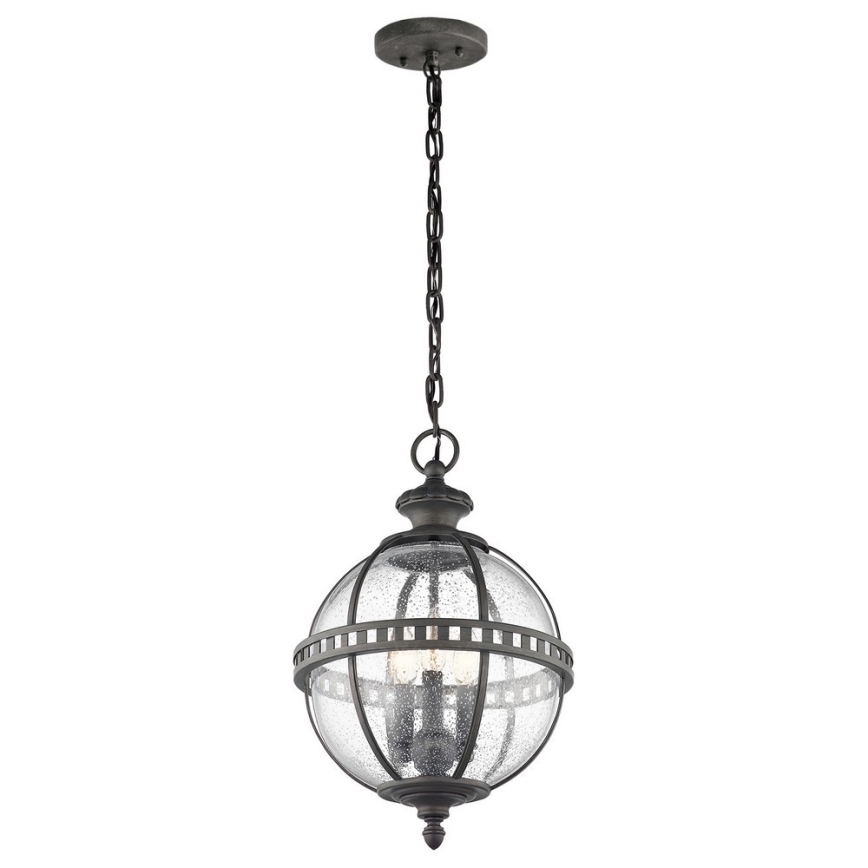 Kichler - Vanjski luster na lancu HALLERON 3xE14/60W/230V IP44