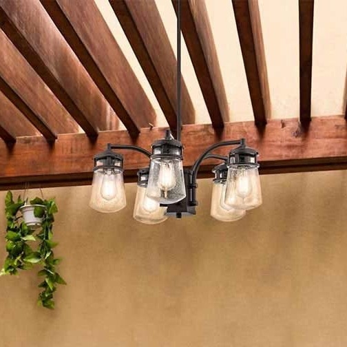 Kichler - Vanjski viseći luster LYNDON 5xE27/60W/230V IP44
