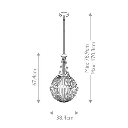 Kichler - Viseći luster ASTER 3xE14/60W/230V zlatna