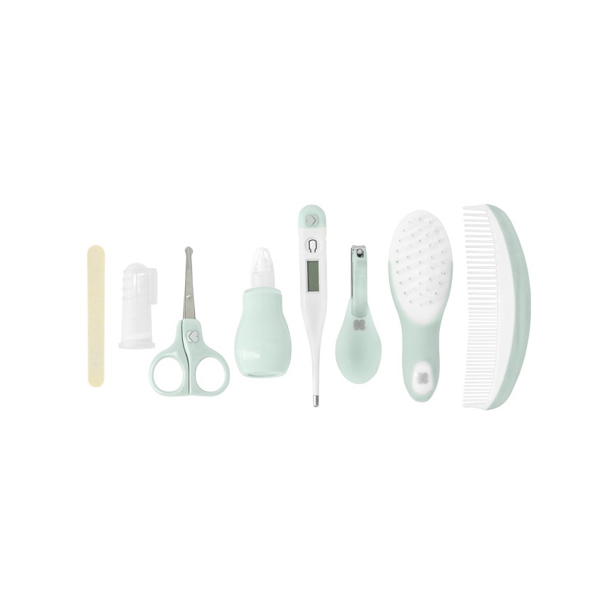 KikkaBoo - Set za njegu djeteta 8 kom siva/mint