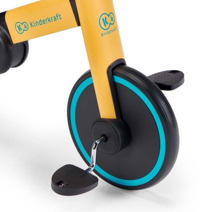 KINDERKRAFT - Dječji tricikl 3u1 4TRIKE žuta/tirkizna