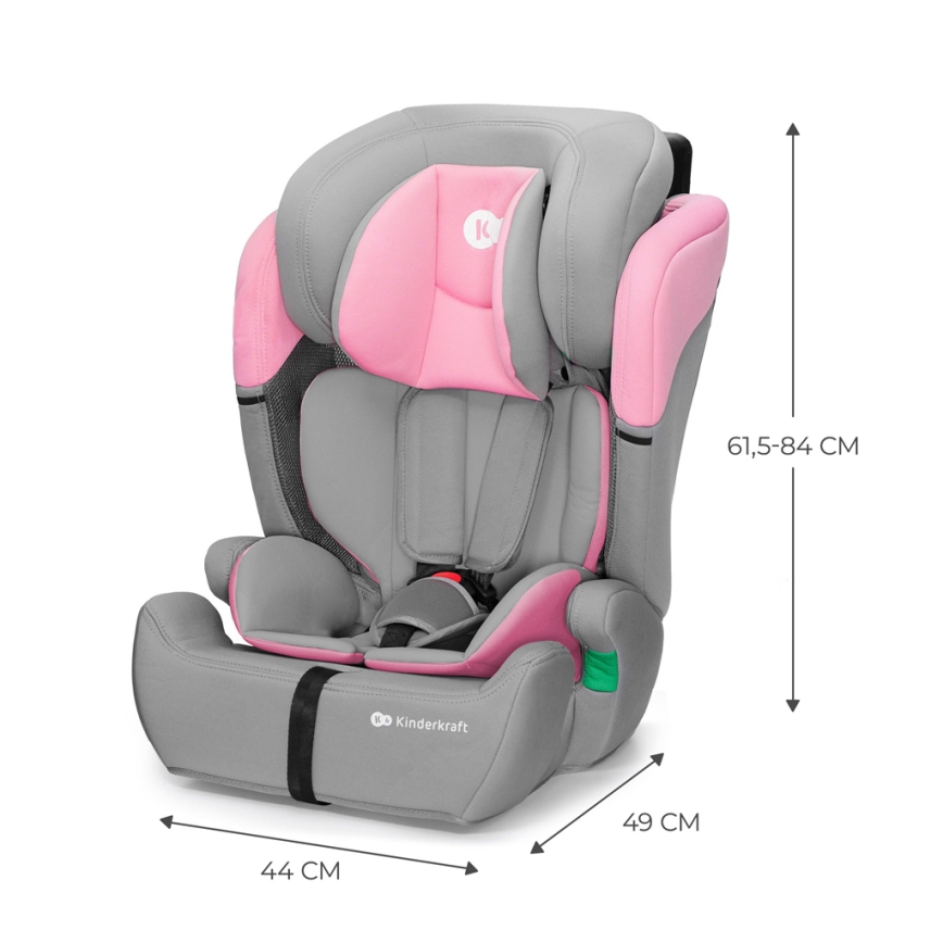 KINDERKRAFT - Autosjedalica COMFORT UP i-Size (76-150 cm) siva/ružičasta